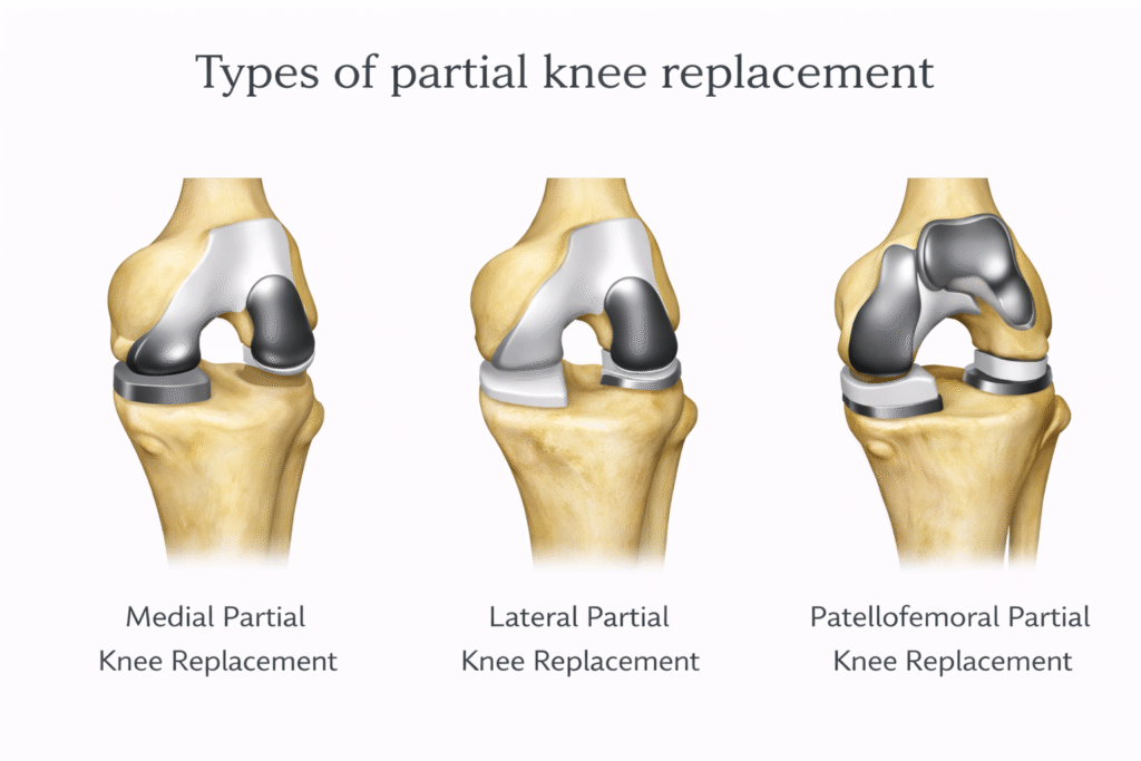Types of Partial Knee Replacement in Wadaj